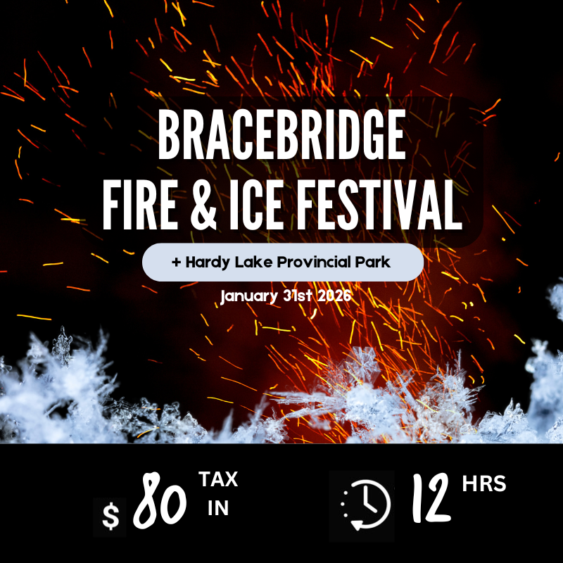 Bracebridge Fire and Ice festival + Hardy Lake Provincial Park